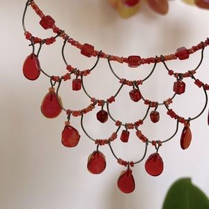 Choker of red stones
